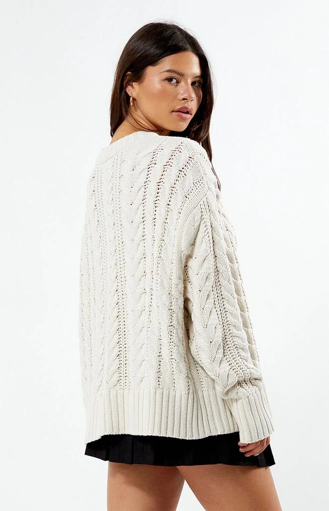 LA Hearts Rory Cable Knit Sweater 2