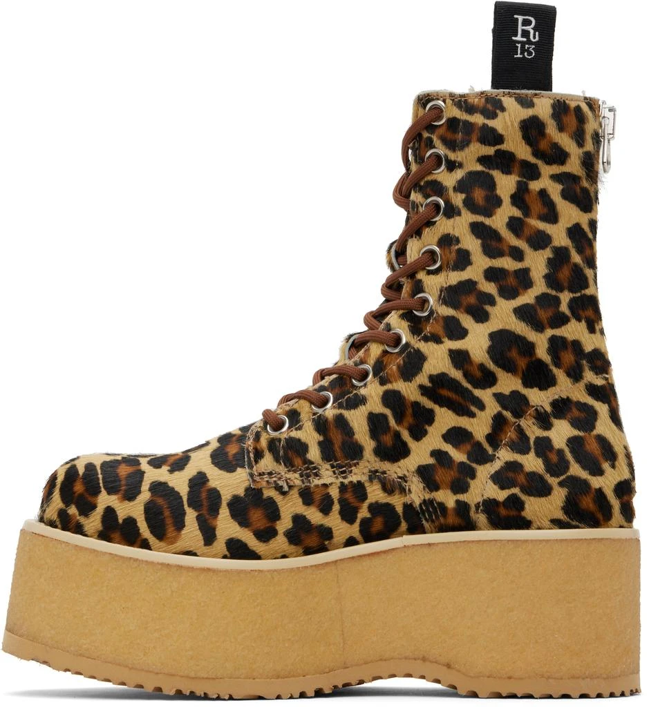 R13 Beige & Brown Double Stack Boots 3