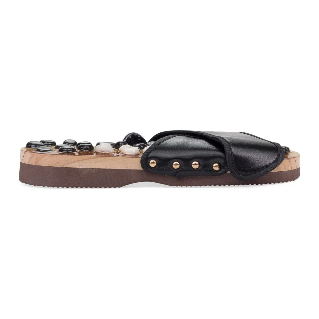 THE/STUDIO BLACK MASSAGE SANDALS