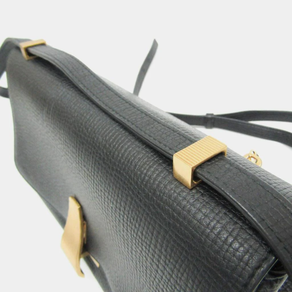 Bottega Veneta Bottega Veneta Black Textured Leather BV Angle Shoulder Bag 3