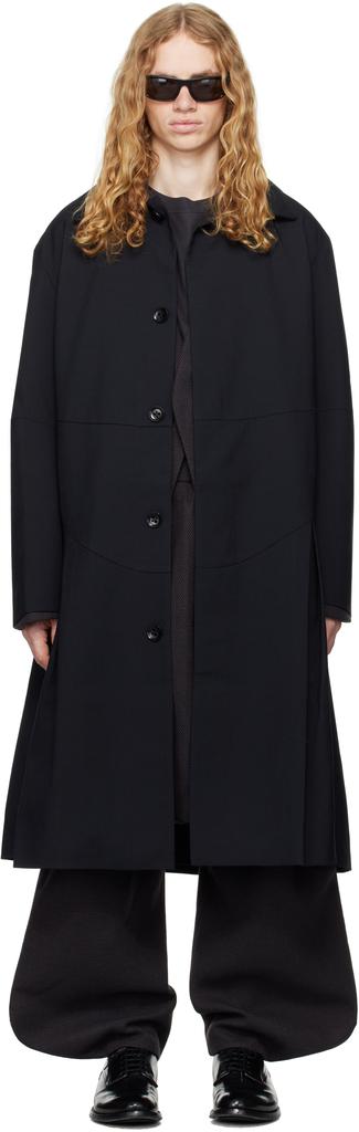 pet-tree-kor Navy Resonance Pleat Coat