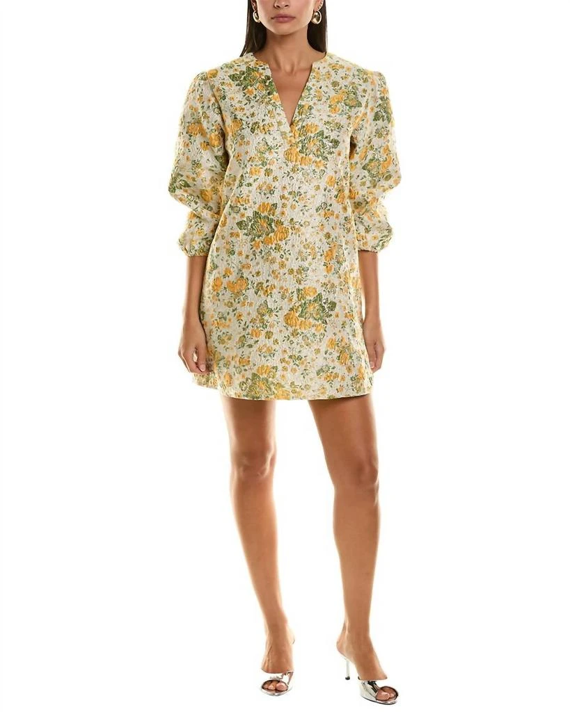 Autumn Day Floral Mini Dress In Gold/green  On Sale Now with Up to 52% Off  | Discover Exclusive Deals & Savings at BeyondStyle  Authentic Flora Bea  women|dresses|clothing with Limited-Time Discounts,