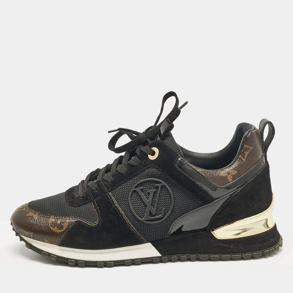 Louis Vuitton Louis Vuitton Brown Canvas and Suede Run Away Low Top Sneakers Size 37.5 1