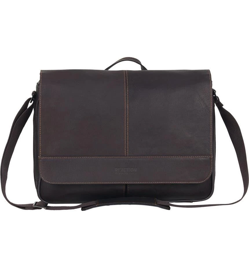 Kenneth Cole Colombian Leather Crossbody Laptop Case & Tablet Messenger Bag 1