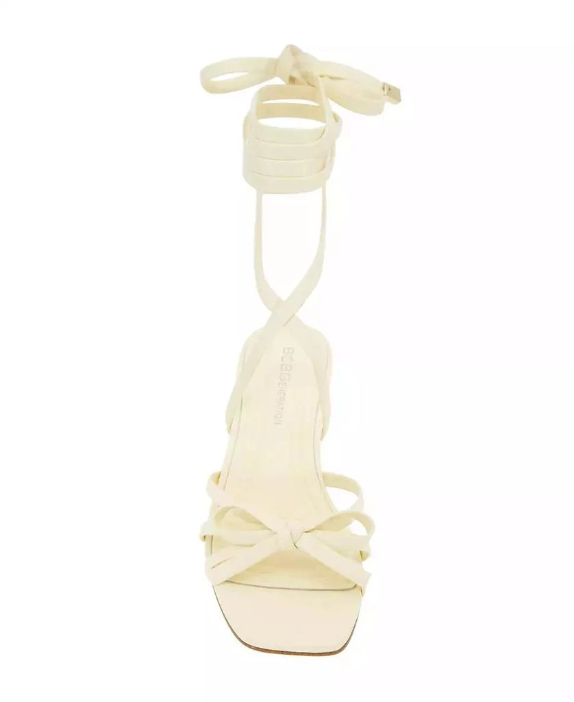 BCBG Women
s Imerez Ankle Wrap Kitten Heel Sandals 6