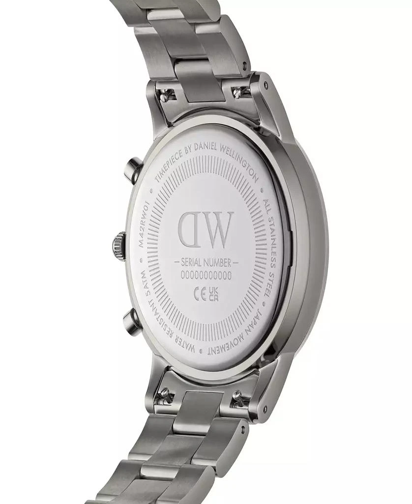 Daniel Wellington Unisex Chronograph Black Stainless Steel Watch, 42mm 3