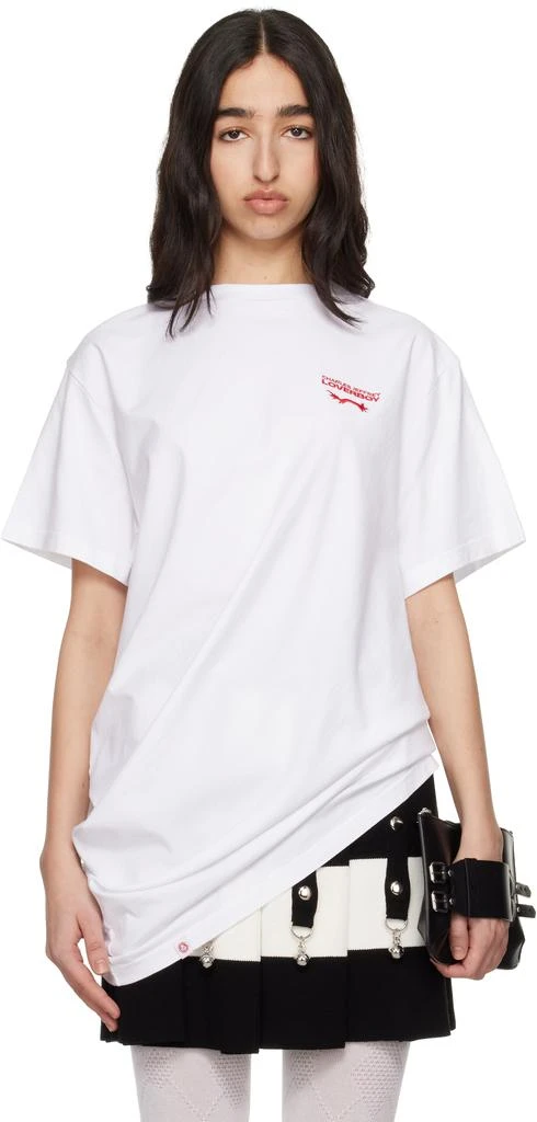 Charles Jeffrey Loverboy White Topsy Turvy T-shirt 1