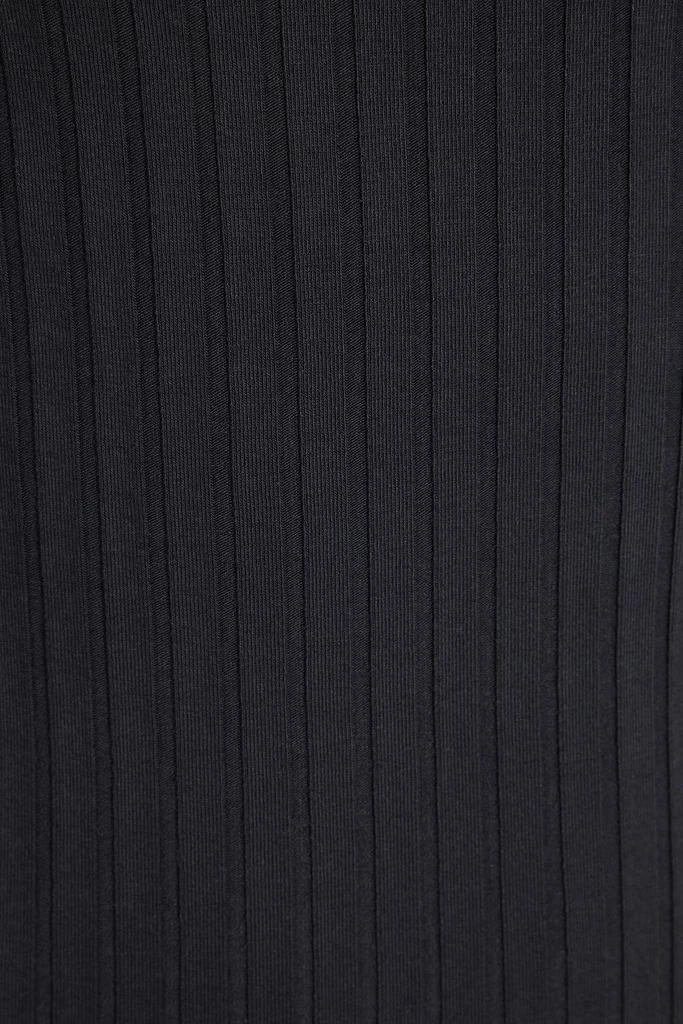 Helmut Lang Ribbed-knit pima cotton-blend mini dress 4