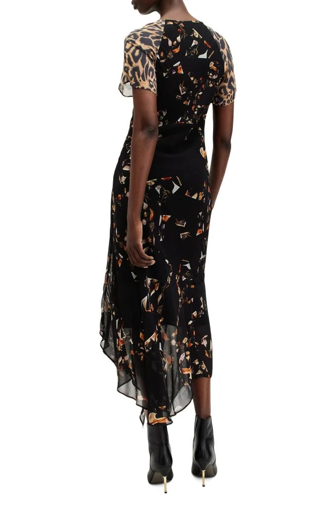 all saints maxi dress sale AllSaints Leah Print Maxi Dress in Kateri Black at Nordstrom, Size 0 Us
