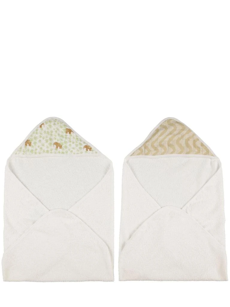 ADEN + ANAIS Hooded Printed Cotton Towels 1