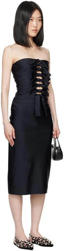 black button through midi dress Simkhai Jazz Poplin Pintuck Midi Dress