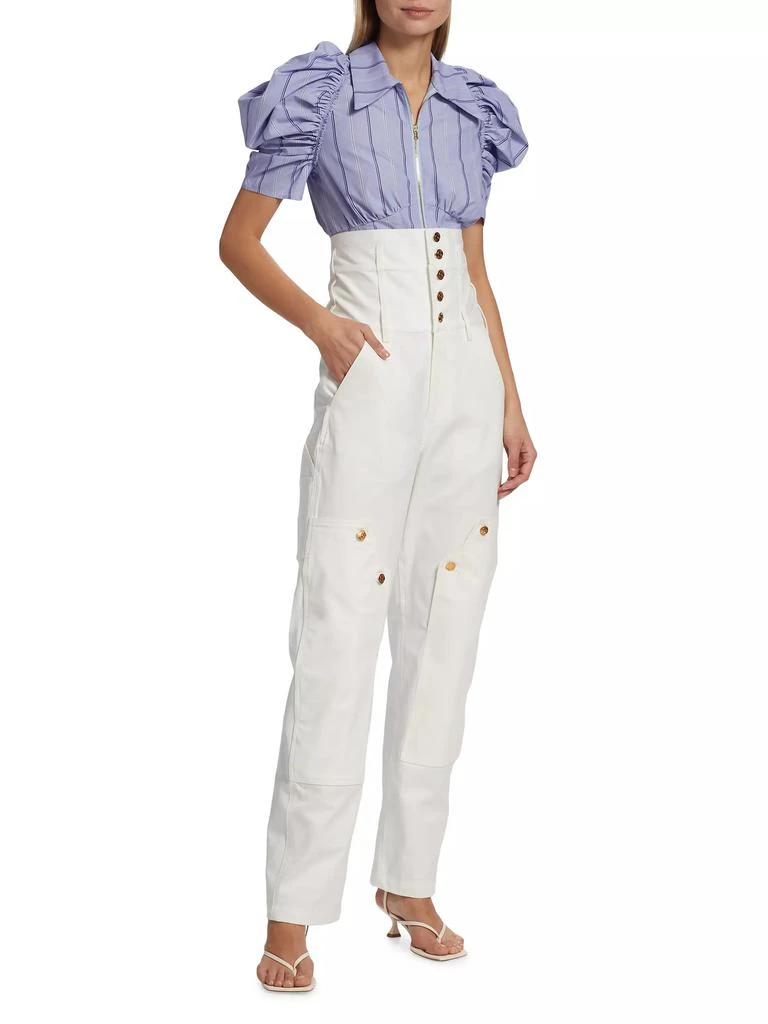 anOnlyChild Oraca High-Waisted Corset Denim Pants 2