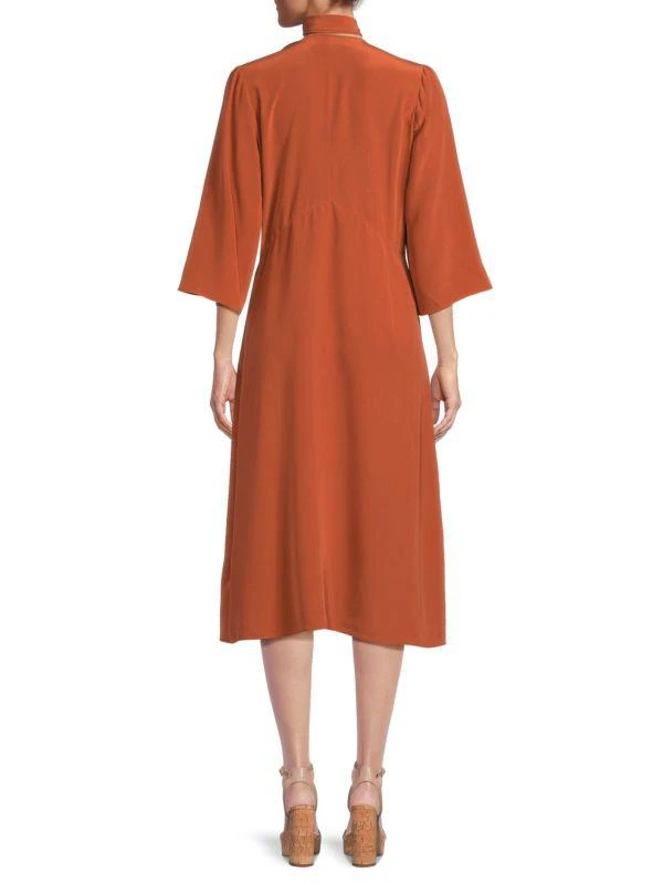 Equipment Julianne Tie Silk Midi Dress 2