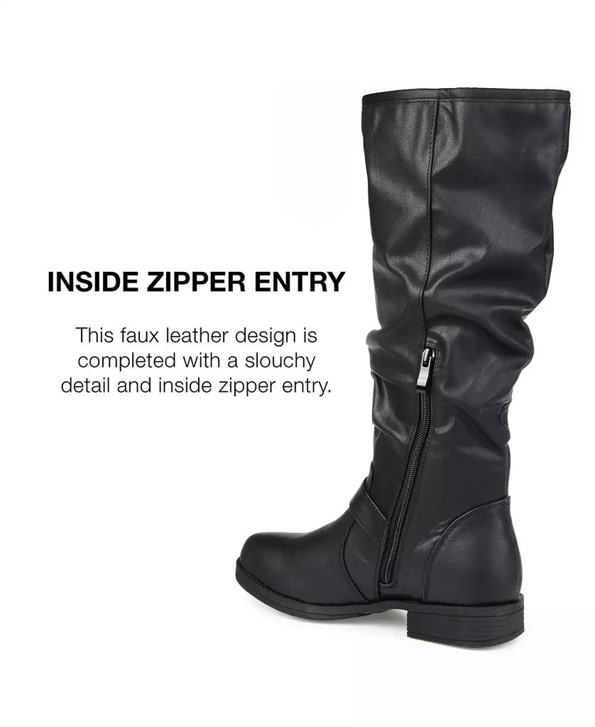 Journee Collection Women's Stormy Extra Wide Calf Knee High Riding Boots 8
