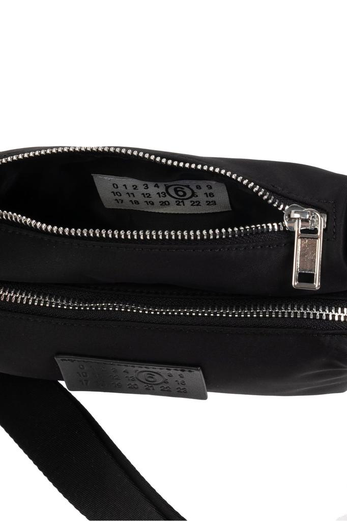 Shop MM6 Maison Margiela Numbers-Patch Zipped Crossbody Bag
