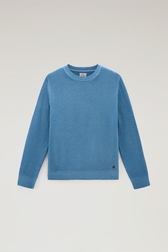 【送料&関税込】Woolrich Logo Embroidered Crewneck Jumper Men's Crewneck Sweatshirt in Light Cotton-Blend Fabric red