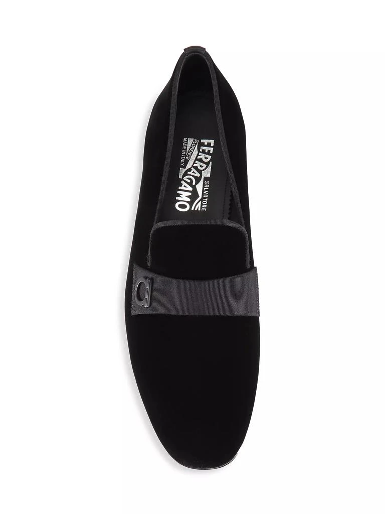 Salvatore Ferragamo Velvet Gancio Loafers 4
