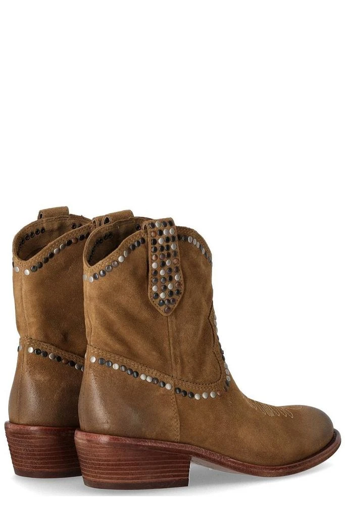 Ash Ash Stud Embellished Embroidered Ankle Boots 4