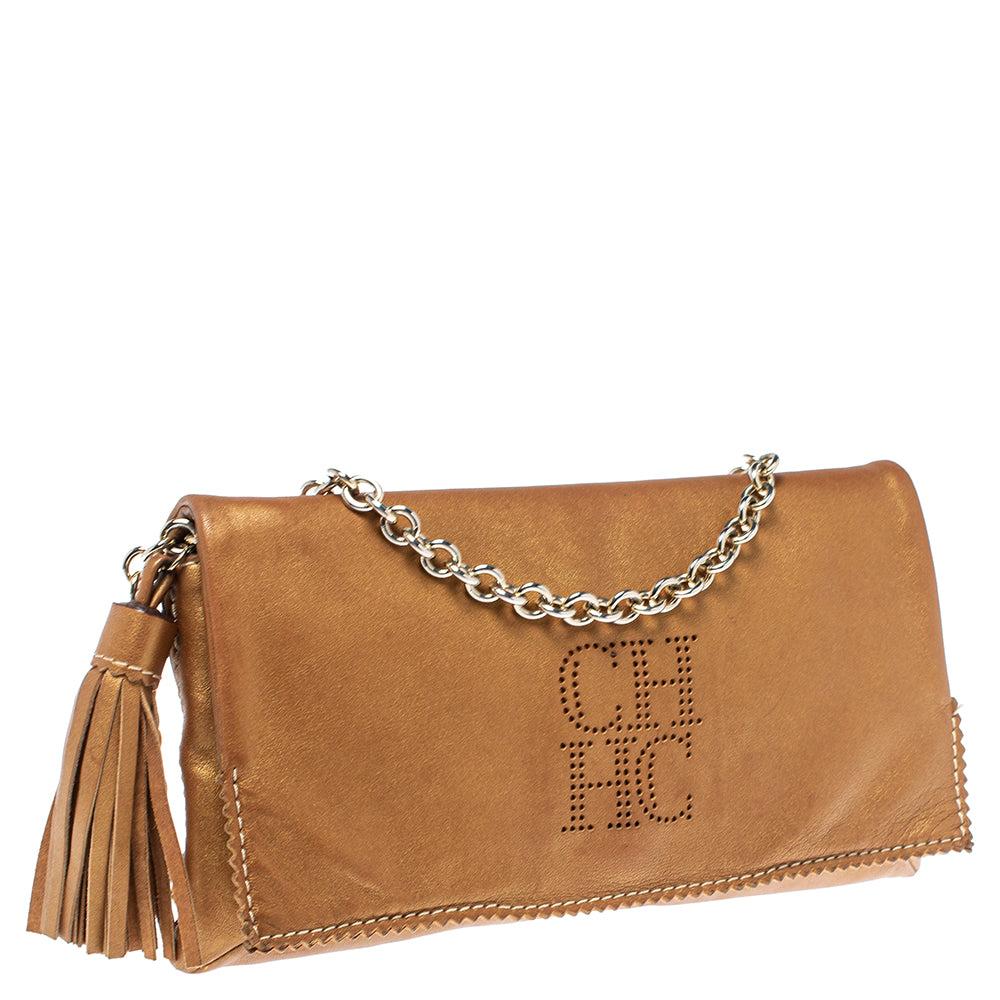 Carolina Herrera Carolina Herrera Leather Chain Shoulder Bag