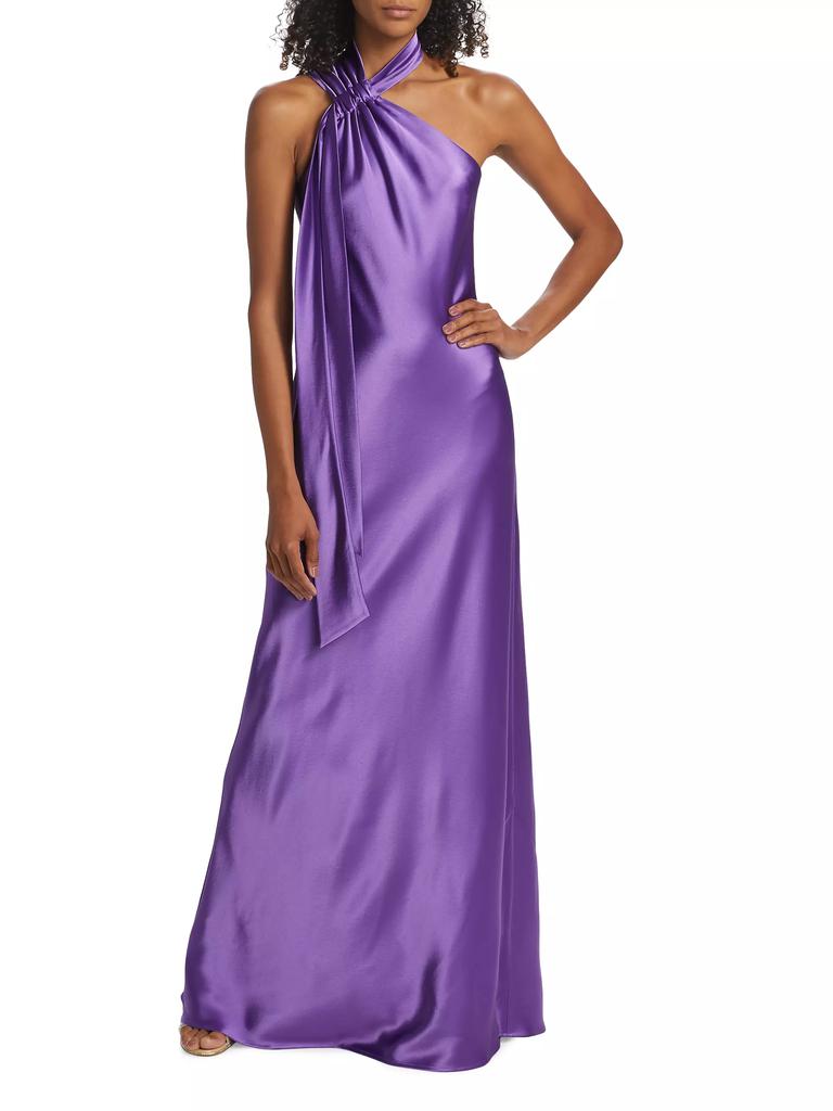 Galvan Ushuaia Satin Tieneck Gown