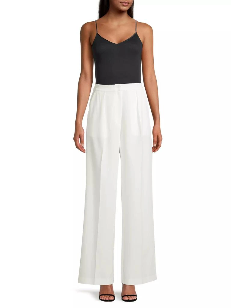 Misook Tailored Wide-Leg Chiffon Pants 2