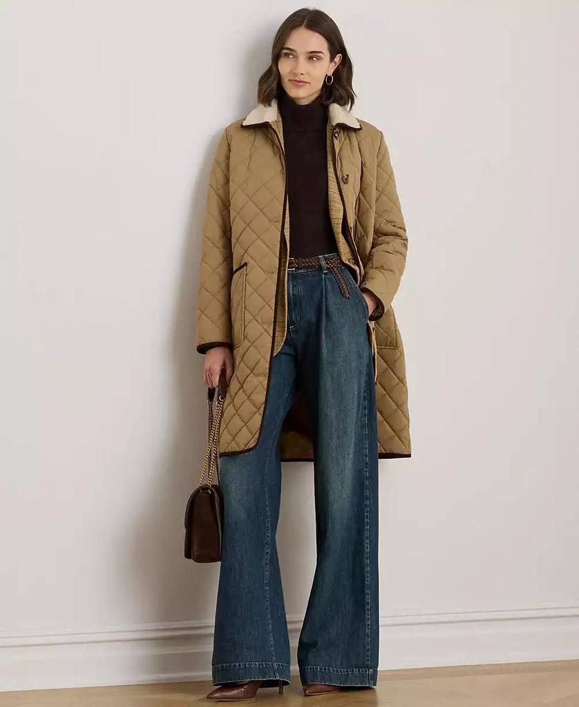 Ralph Lauren Women's Faux-Fur-Collar Quilted Jacket 3