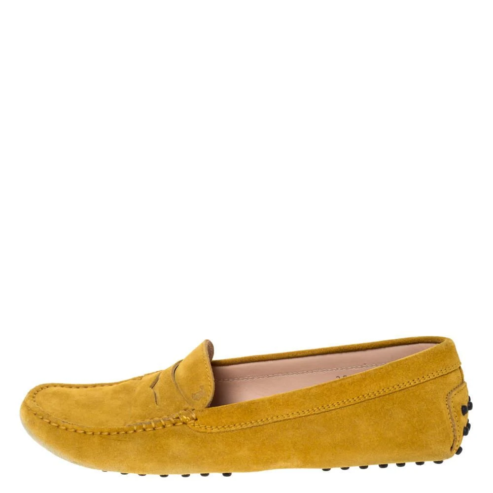 Tod's Tod's Yellow Suede Penny Loafers Size 39.5 2