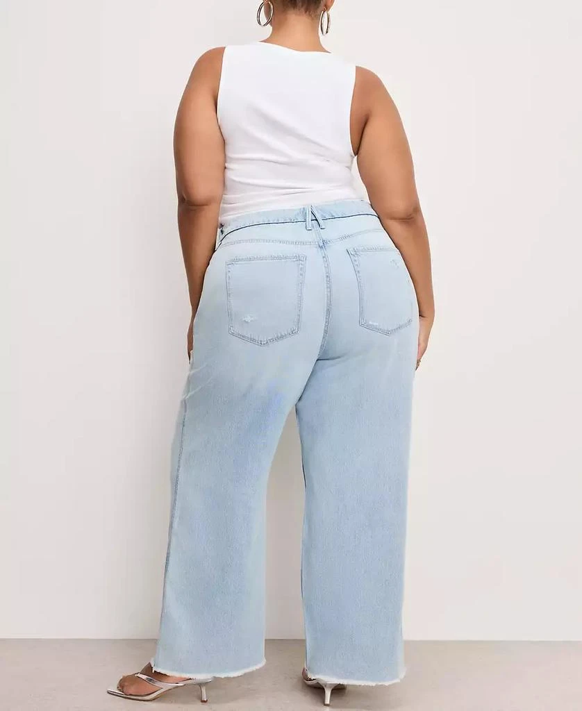 Good American Women
s Weightless Good Skate Cropped Wide-Leg Jeans, Regular 
Plus Size 11
