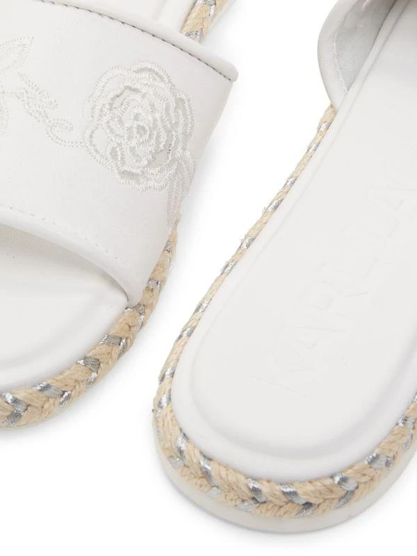 Karl Lagerfeld Paris Ceala Leather Flat Sandals 6