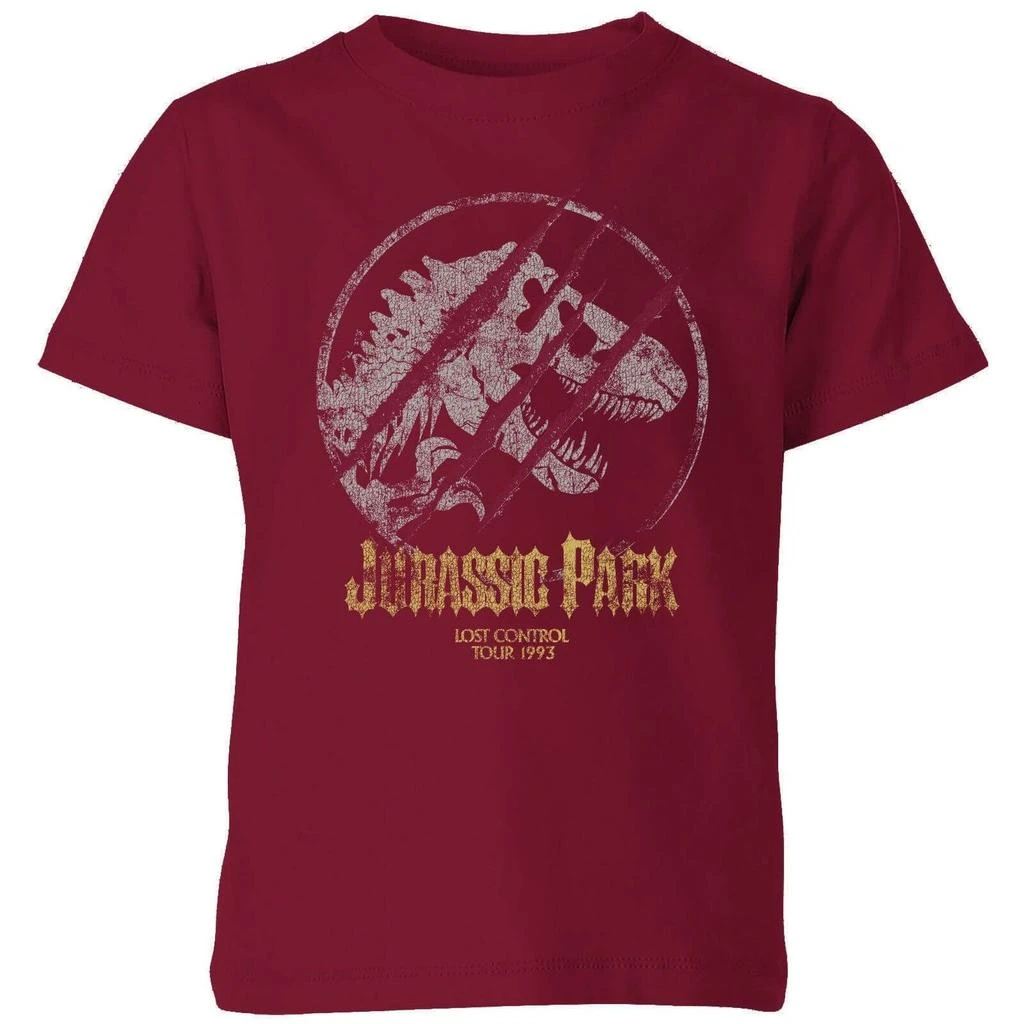Jurassic Park Jurassic Park Lost Control Kids' T-Shirt - Burgundy 1