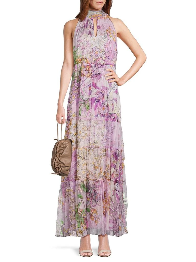 Riona Silk Halterneck Maxi Dress  On Sale Now with Up to 63% Off |  Discover Exclusive Deals & Savings at BeyondStyle  Authentic Johnny Was  women's|modern|halter|dresses|Women's|floral|women's  apparel|sleeveless|a-line|floor-length|silk with Limited ...