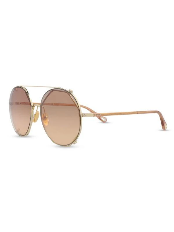 Chloé 57MM Round Sunglasses 2