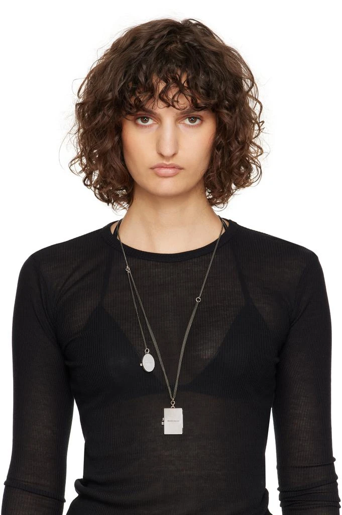 ANN DEMEULEMEESTER Silver Apo Memory Photo Holder Necklace 3