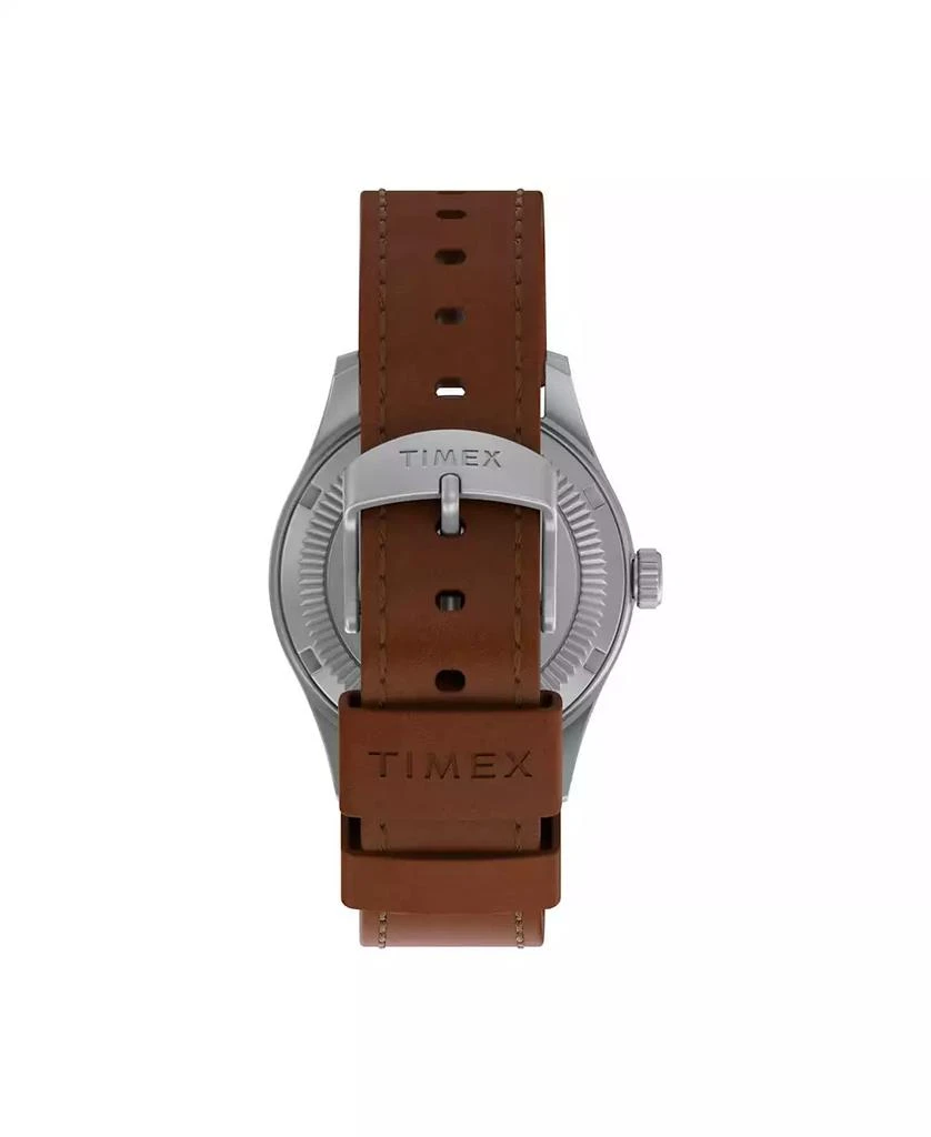 Timex Men's Solar Brown Leather Strap Watch 36 mm 3