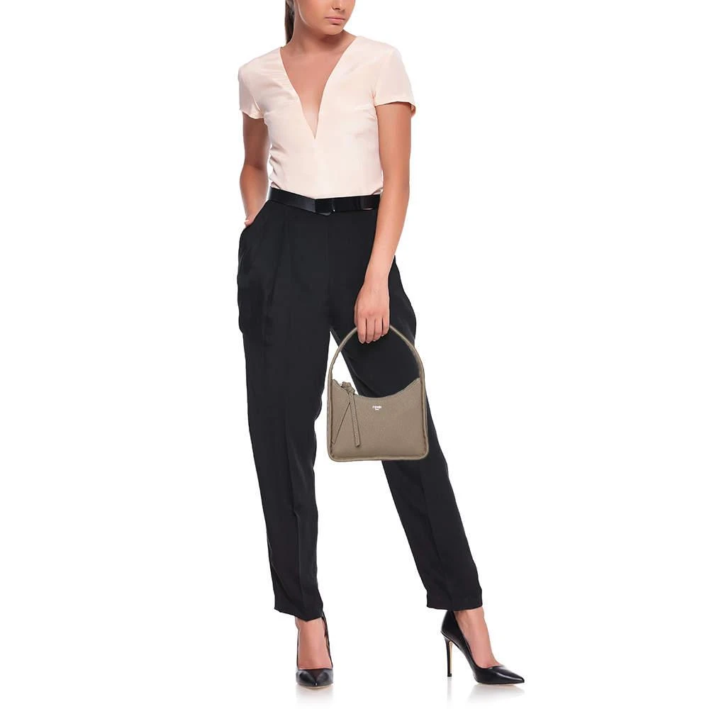 Fendi Fendi Grey Selleria Leather Mini Fendessence Hobo 2