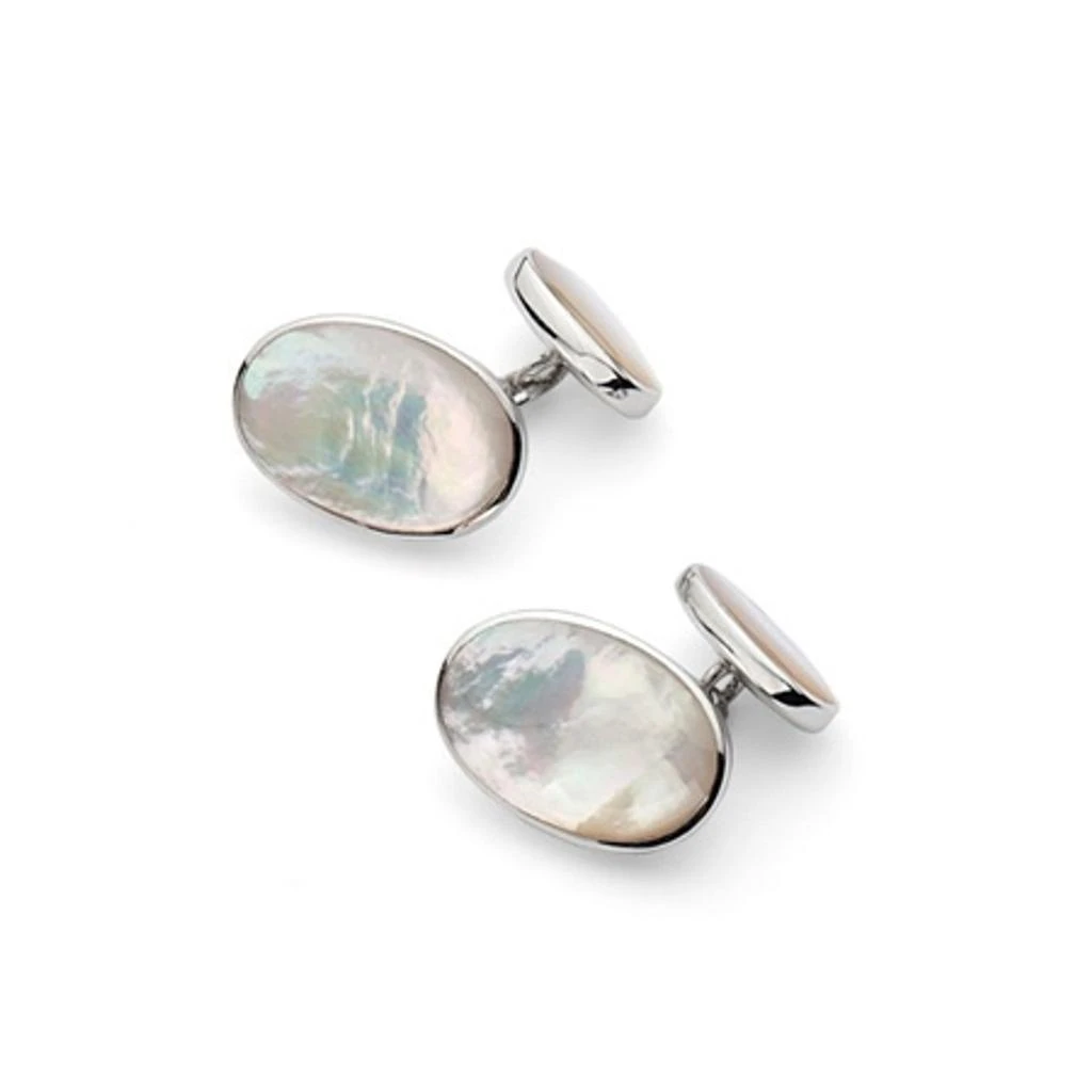 Aspinal of London The oval silver cufflinks 1