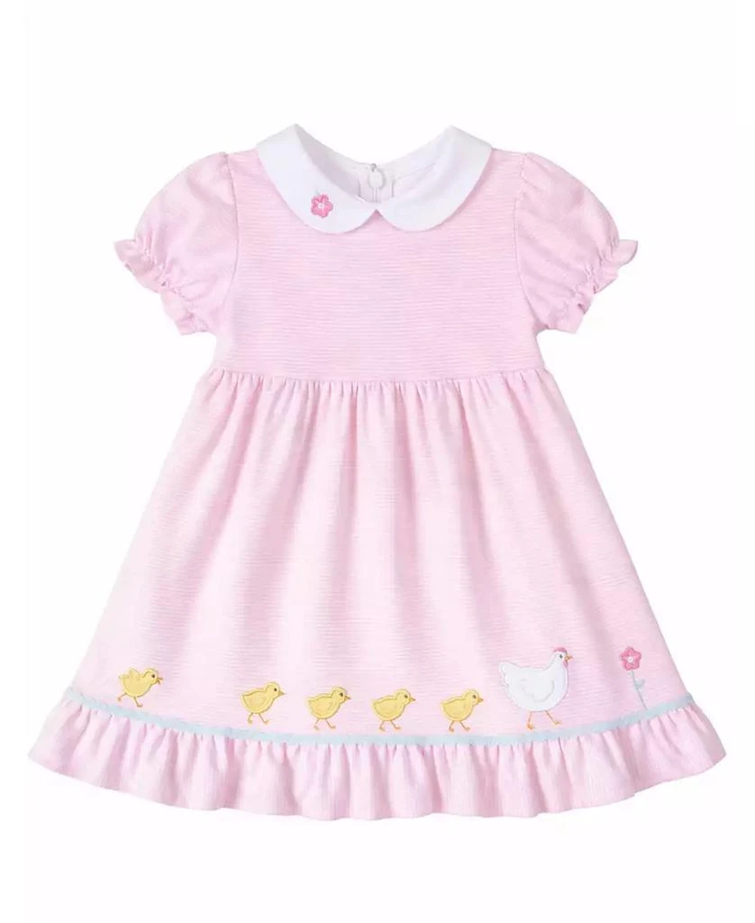 Florence Eiseman Toddler Girls Girl Stripe Knit Dress With Flowers, Hen 
Chicks