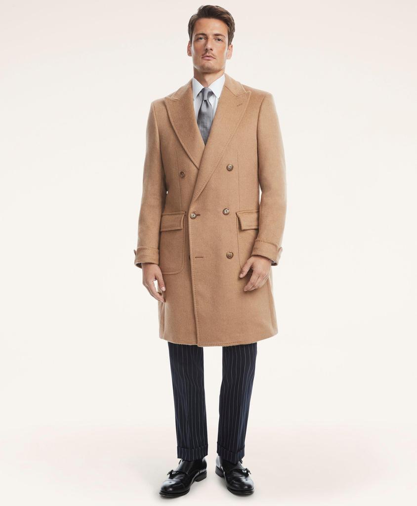 Brooks Brothers Camel Hair Peak Lapel Coat