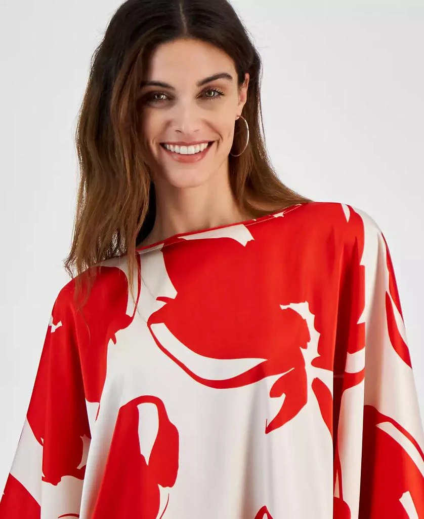 Anne Klein Women's Printed Dolman-Sleeve Cape Blouse 3