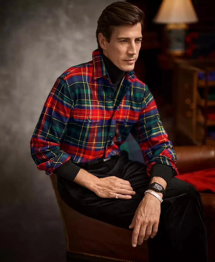 Ralph Lauren Men's Classic-Fit Plaid Flannel Workshirt 5