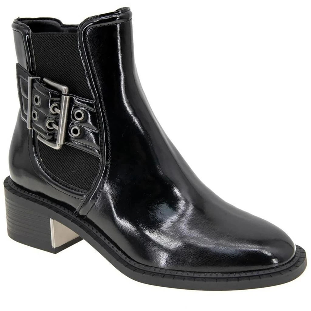 BCBG Womens Buckle Man Made Motorcycle Boots 3