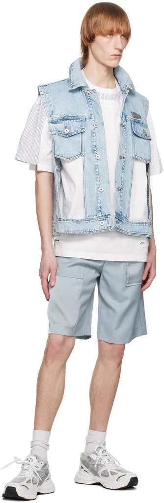 Feng Chen Wang Gray Panel Shorts 4