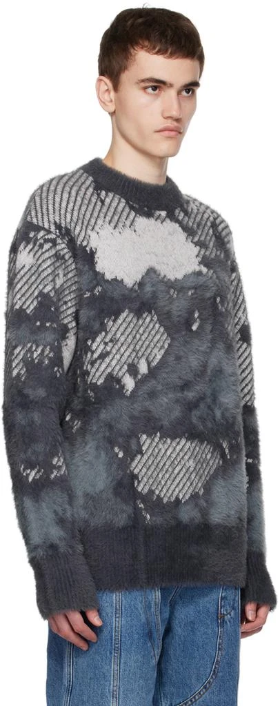 Feng Chen Wang Gray Landscape Painting Sweater 2