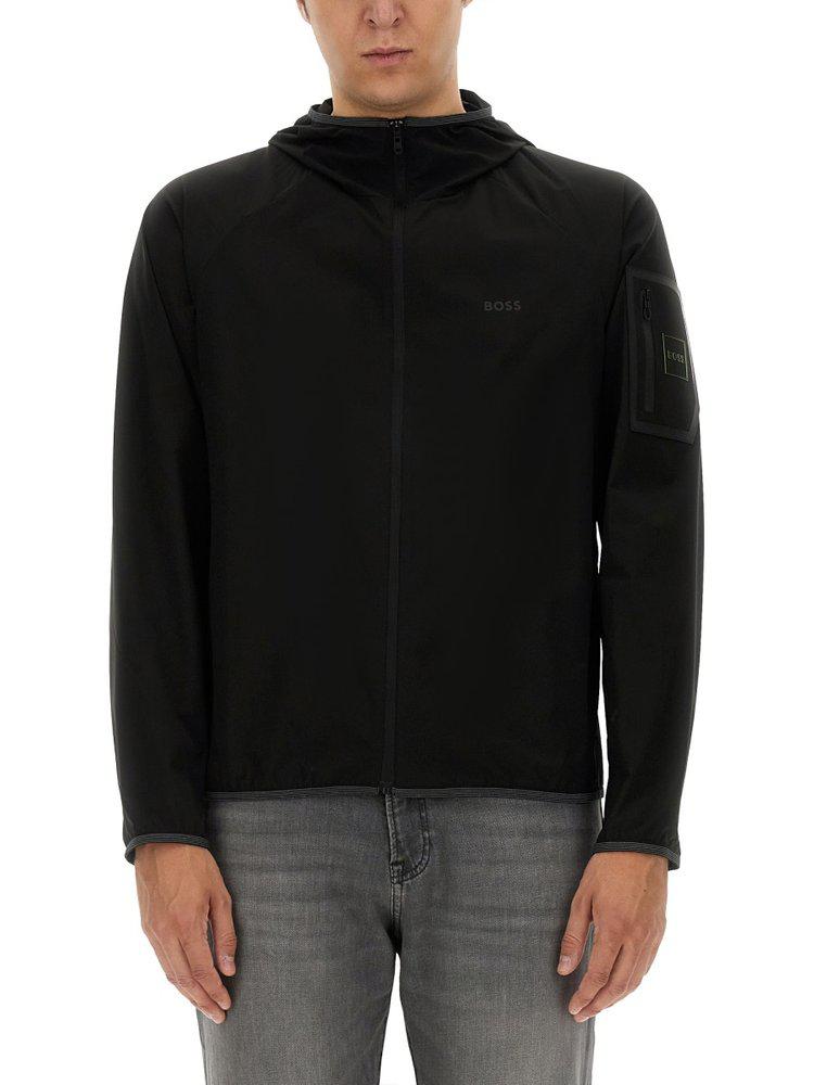 Hugo Boss Boss Hugo Boss Stretch Poplin Water Repellent Hooded Jacket