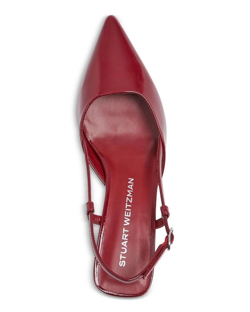 Stuart Weitzman Women's Vinnie 50 Slingback Kitten Heels 4