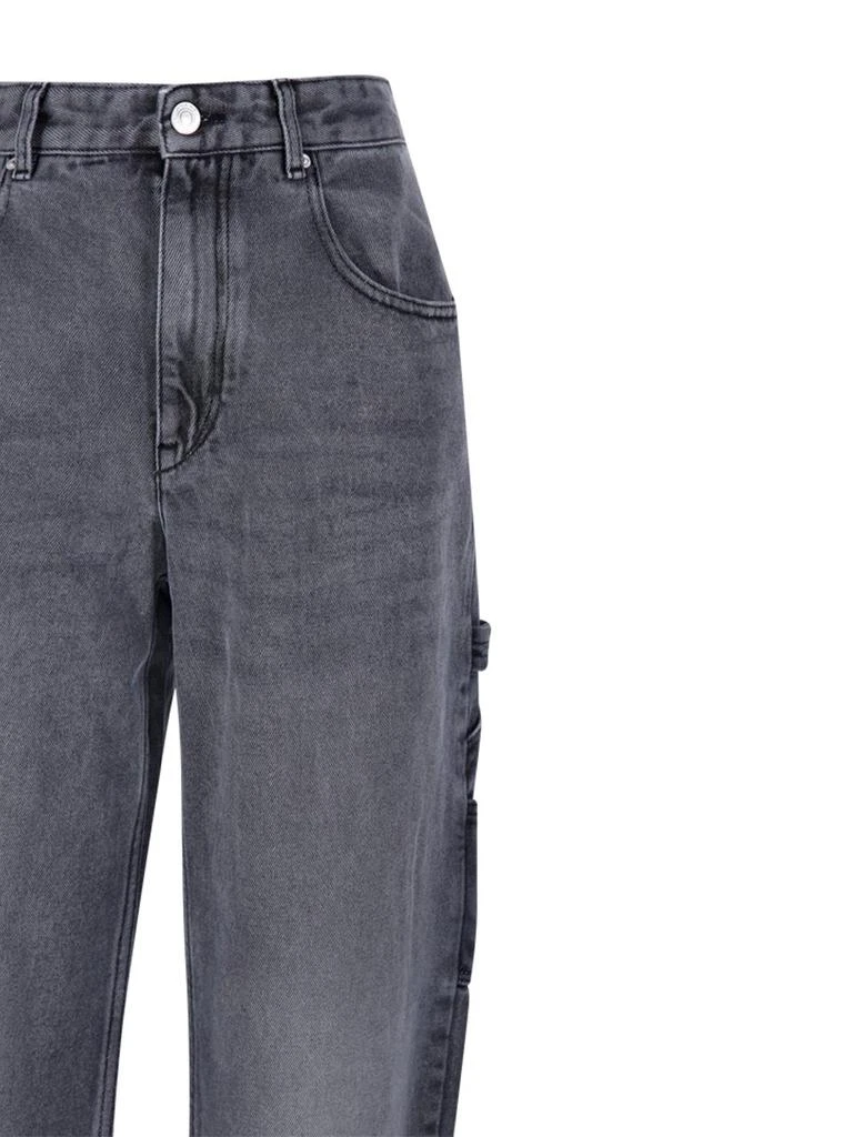 Isabel Marant Isabel Marant Bymara Logo Patch Wide-Leg Jeans 4