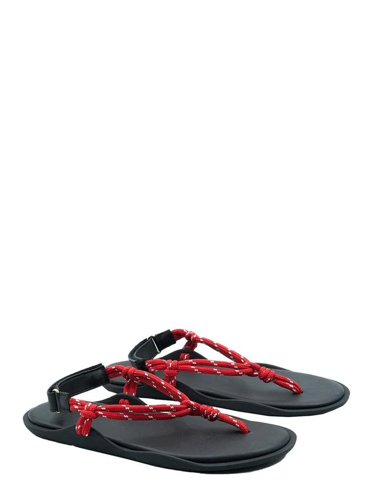 Flowze Red Sandals With Cord Detail In Fabric And Rubber Woman 2