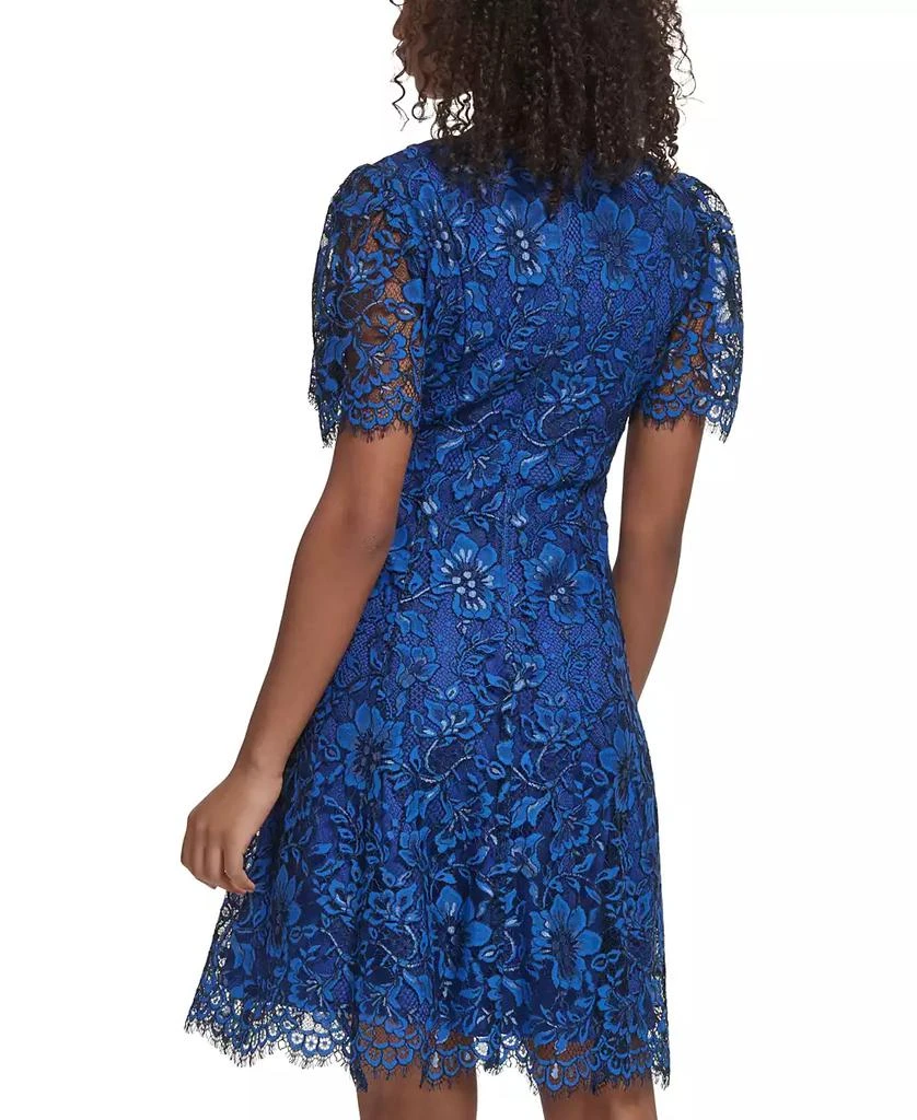 Jessica Howard Women's Flutter-Sleeve Seamed Fit & Flare Dress 2