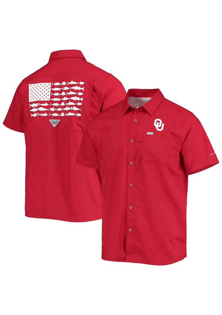 Columbia NCAA PFG Oklahoma Sooners Slack Tide Camp Button-Up Shirt