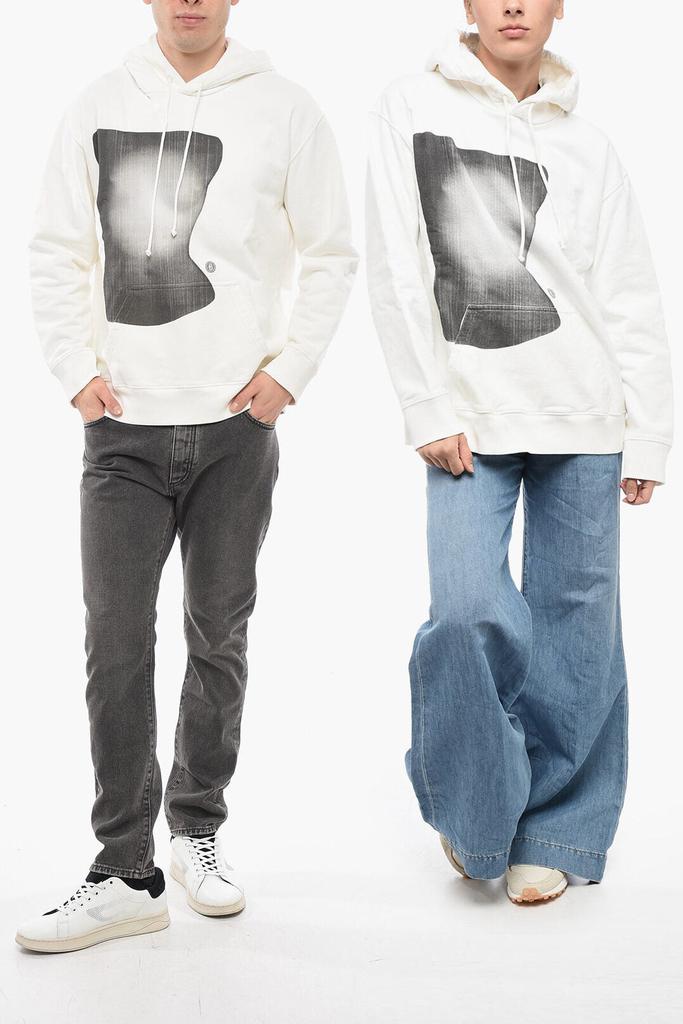 MAISON MARGIELA Maison Margiela MM6 Brushed Cotton Printed Hoodie